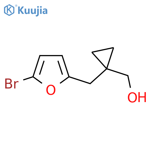 {1-[(5-Bromofuran-2-yl)methyl]cyclopropyl}methanol structure