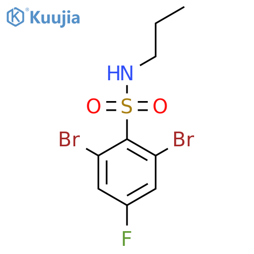 2,6-dibromo-4-fluoro-N-propylbenzene-1-sulfonamide structure