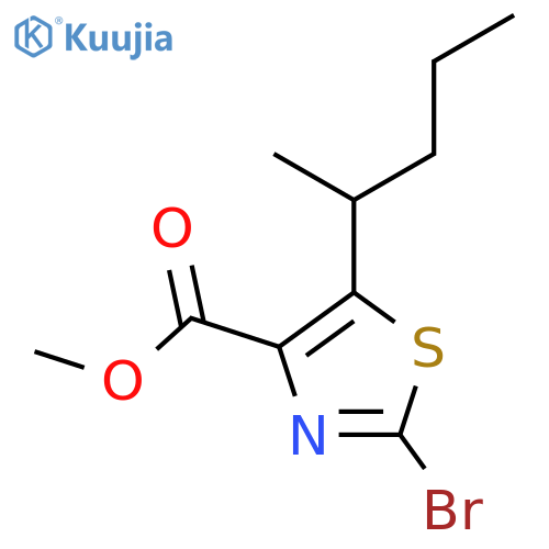 Methyl 2-bromo-5-(pentan-2-yl)-1,3-thiazole-4-carboxylate structure