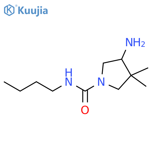 1-Pyrrolidinecarboxamide, 4-amino-N-butyl-3,3-dimethyl- structure