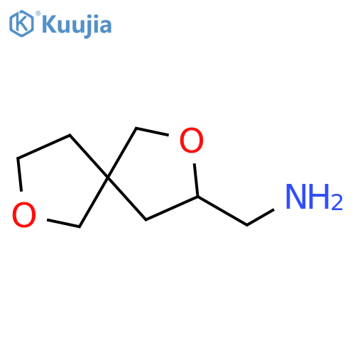 1-{2,7-dioxaspiro[4.4]nonan-3-yl}methanamine structure
