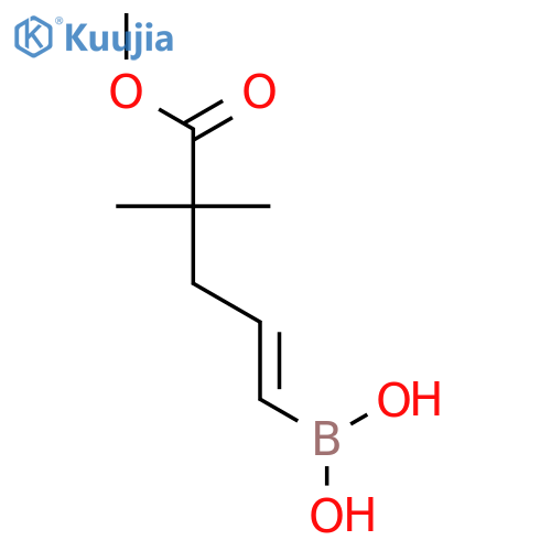 4-Pentenoic acid, 5-borono-2,2-dimethyl-, 1-methyl ester, (E)- structure