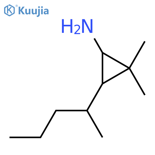 2,2-Dimethyl-3-(pentan-2-yl)cyclopropan-1-amine structure