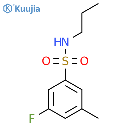 3-fluoro-5-methyl-N-propylbenzene-1-sulfonamide structure