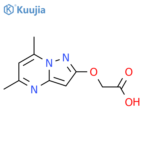 2-({5,7-dimethylpyrazolo[1,5-a]pyrimidin-2-yl}oxy)acetic acid structure