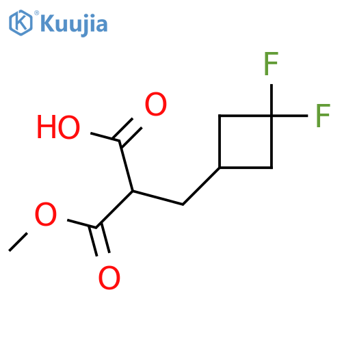 2-[(3,3-Difluorocyclobutyl)methyl]-3-methoxy-3-oxopropanoic acid structure
