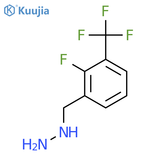 {[2-Fluoro-3-(trifluoromethyl)phenyl]methyl}hydrazine structure