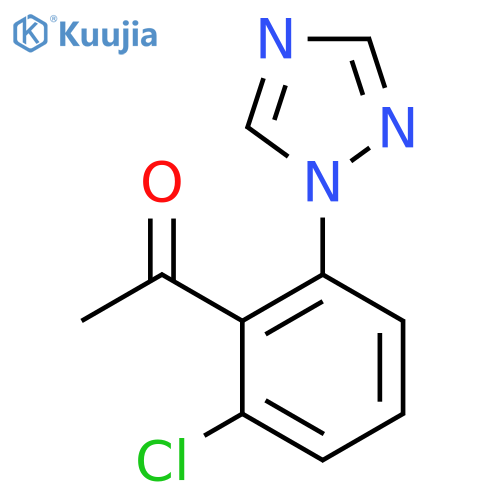 1-[2-Chloro-6-(1H-1,2,4-triazol-1-yl)phenyl]ethan-1-one structure