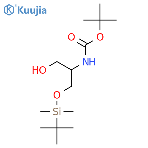 (1S)-2-(tert-Butyl)dimethylsilyloxy-1-(hydroxymethyl)ethyl-carbamic Acid tert-Butyl Ester structure