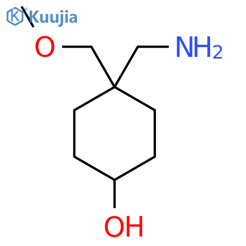 4-(Aminomethyl)-4-(methoxymethyl)cyclohexan-1-ol structure