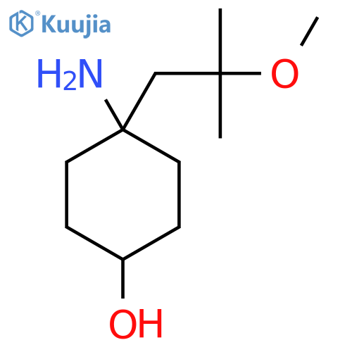 4-Amino-4-(2-methoxy-2-methylpropyl)cyclohexan-1-ol structure