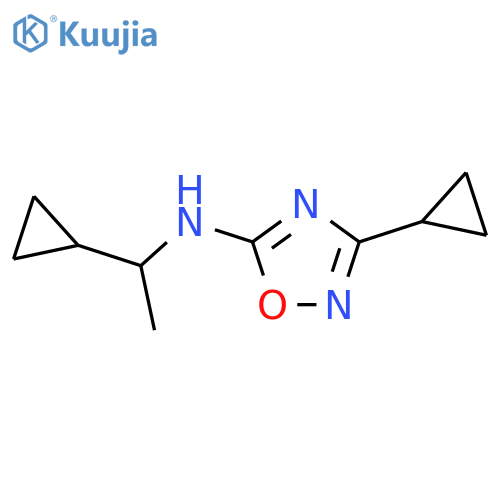 3-Cyclopropyl-N-(1-cyclopropylethyl)-1,2,4-oxadiazol-5-amine structure