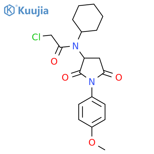 2-Chloro-N-cyclohexyl-N-1-(4-methoxyphenyl)-2,5-dioxopyrrolidin-3-ylacetamide structure