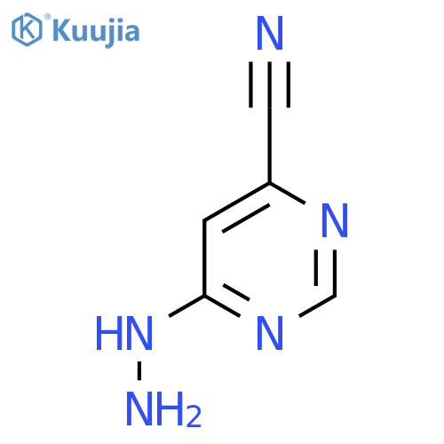 6-Hydrazinylpyrimidine-4-carbonitrile structure