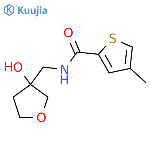 N-(3-hydroxyoxolan-3-yl)methyl-4-methylthiophene-2-carboxamide structure