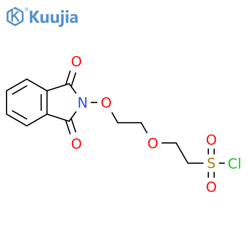 2-{2-[(1,3-dioxo-2,3-dihydro-1H-isoindol-2-yl)oxy]ethoxy}ethane-1-sulfonyl chloride structure
