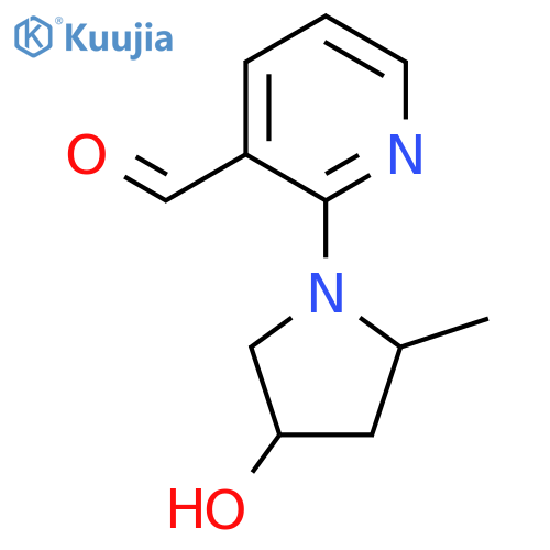 2-(4-Hydroxy-2-methylpyrrolidin-1-yl)pyridine-3-carbaldehyde structure