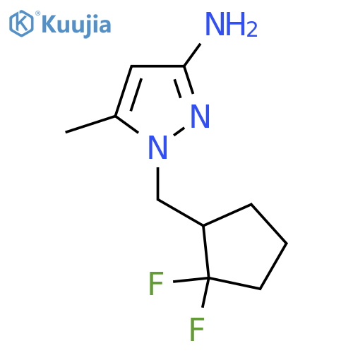 1-[(2,2-difluorocyclopentyl)methyl]-5-methyl-1H-pyrazol-3-amine structure