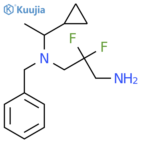 (3-Amino-2,2-difluoropropyl)(benzyl)(1-cyclopropylethyl)amine structure