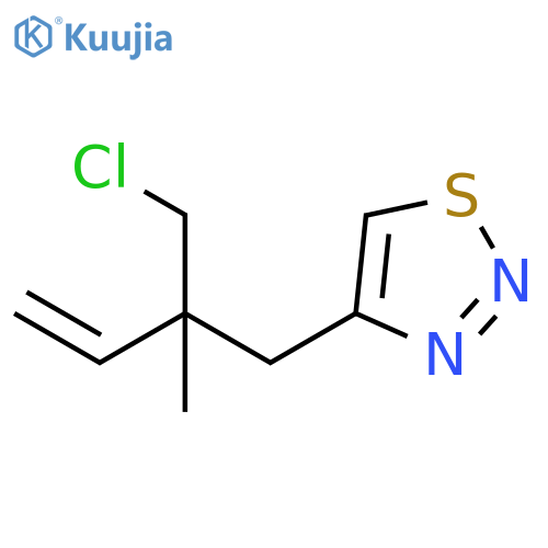 4-[2-(Chloromethyl)-2-methyl-3-buten-1-yl]-1,2,3-thiadiazole structure