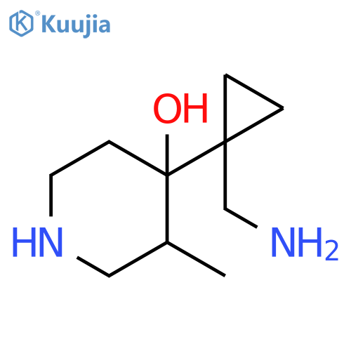 4-Piperidinol, 4-[1-(aminomethyl)cyclopropyl]-3-methyl- structure