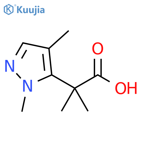 2-(2,4-Dimethylpyrazol-3-yl)-2-methylpropanoic acid structure