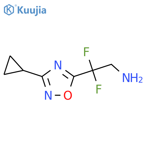 2-(3-Cyclopropyl-1,2,4-oxadiazol-5-yl)-2,2-difluoroethan-1-amine structure