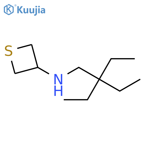 N-(2,2-diethylbutyl)thietan-3-amine structure