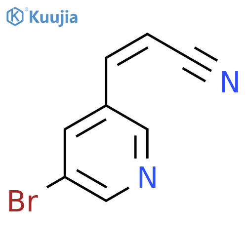 2-(5-Bromopyridin-3-yl)methylidenepropanedinitrile structure