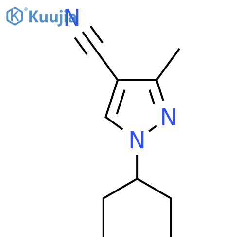 3-Methyl-1-(pentan-3-yl)-1H-pyrazole-4-carbonitrile structure