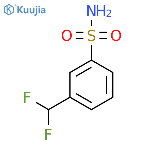 3-(Difluoromethyl)benzene-1-sulfonamide structure