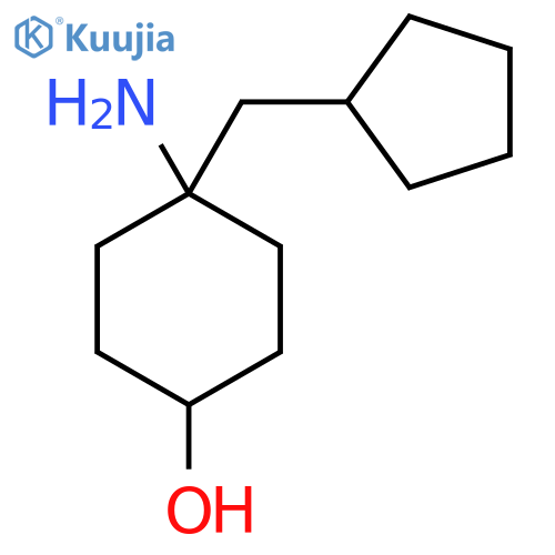 4-Amino-4-(cyclopentylmethyl)cyclohexan-1-ol structure