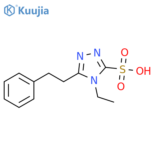 4-Ethyl-5-(2-phenylethyl)-1,2,4-triazole-3-sulfonic acid structure