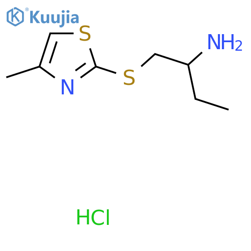 1-((4-Methylthiazol-2-yl)thio)butan-2-amine hydrochloride structure