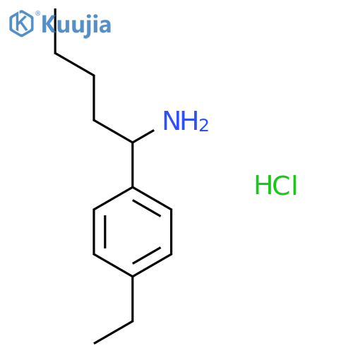 1-(4-ethylphenyl)pentan-1-amine hydrochloride structure