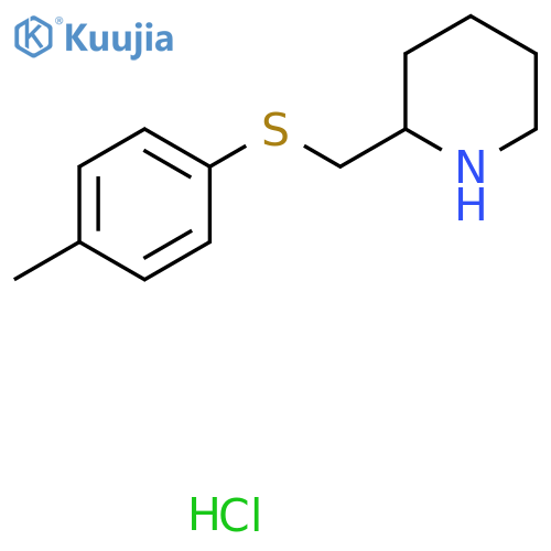 2-{[(4-methylphenyl)sulfanyl]methyl}piperidine hydrochloride structure