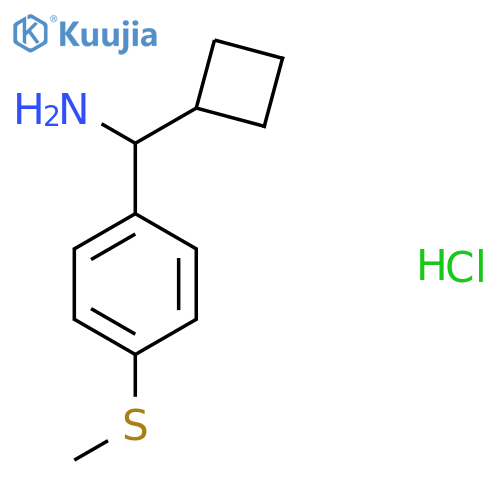 Cyclobutyl(4-(methylthio)phenyl)methanamine hydrochloride structure