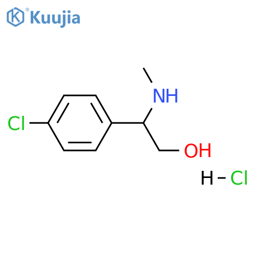 2-(4-chlorophenyl)-2-(methylamino)ethan-1-ol hydrochloride structure