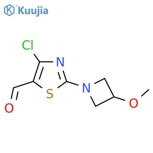 4-Chloro-2-(3-methoxyazetidin-1-yl)-1,3-thiazole-5-carbaldehyde structure
