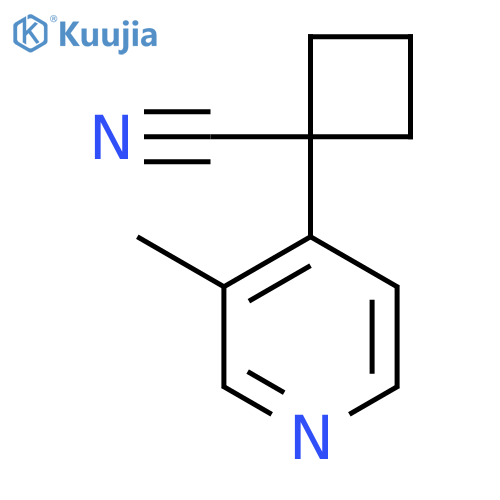 1-(3-Methylpyridin-4-yl)cyclobutane-1-carbonitrile structure