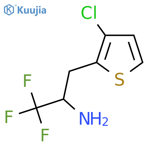 3-(3-Chlorothiophen-2-yl)-1,1,1-trifluoropropan-2-amine structure