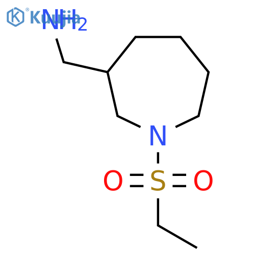 [1-(Ethanesulfonyl)azepan-3-yl]methanamine structure