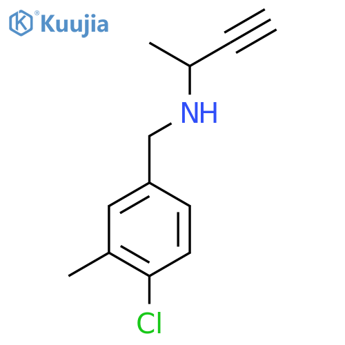 (But-3-yn-2-yl)[(4-chloro-3-methylphenyl)methyl]amine structure