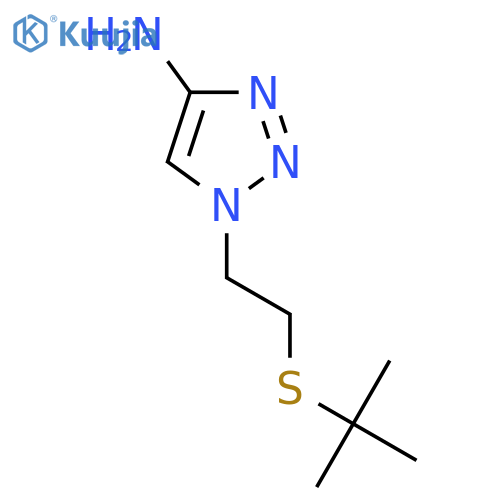 1-[2-(tert-butylsulfanyl)ethyl]-1H-1,2,3-triazol-4-amine structure