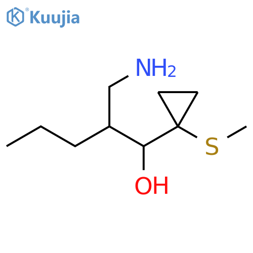 Cyclopropanemethanol, α-[1-(aminomethyl)butyl]-1-(methylthio)- structure