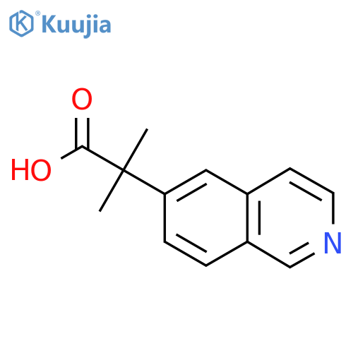 2-(isoquinolin-6-yl)-2-methylpropanoic acid structure