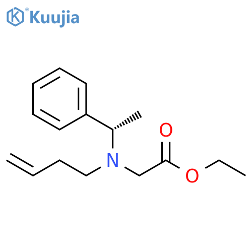 (S)-[But-3-enyl-(1-phenyl-ethyl)-amino]-acetic acid ethyl ester structure