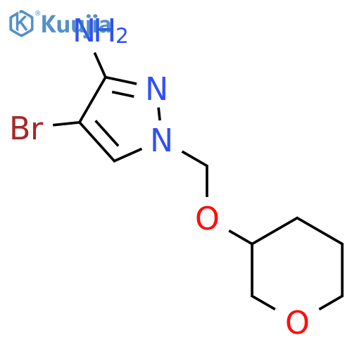 4-bromo-1-(oxan-3-yloxy)methyl-1H-pyrazol-3-amine structure