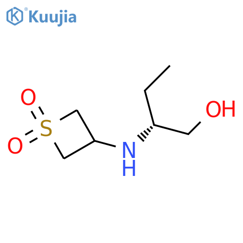 3-{[(2R)-1-hydroxybutan-2-yl]amino}-1λ?-thietane-1,1-dione structure