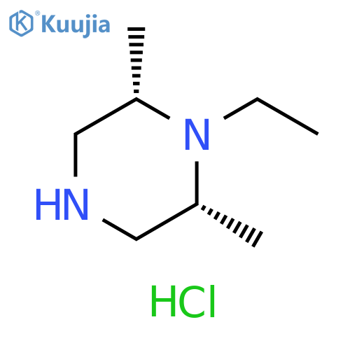 Piperazine, 1-ethyl-2,6-dimethyl-, hydrochloride (1:1), (2R,6S)- structure